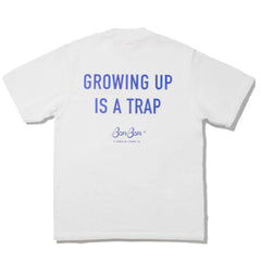 Growing Up Is a Trap Tee in White