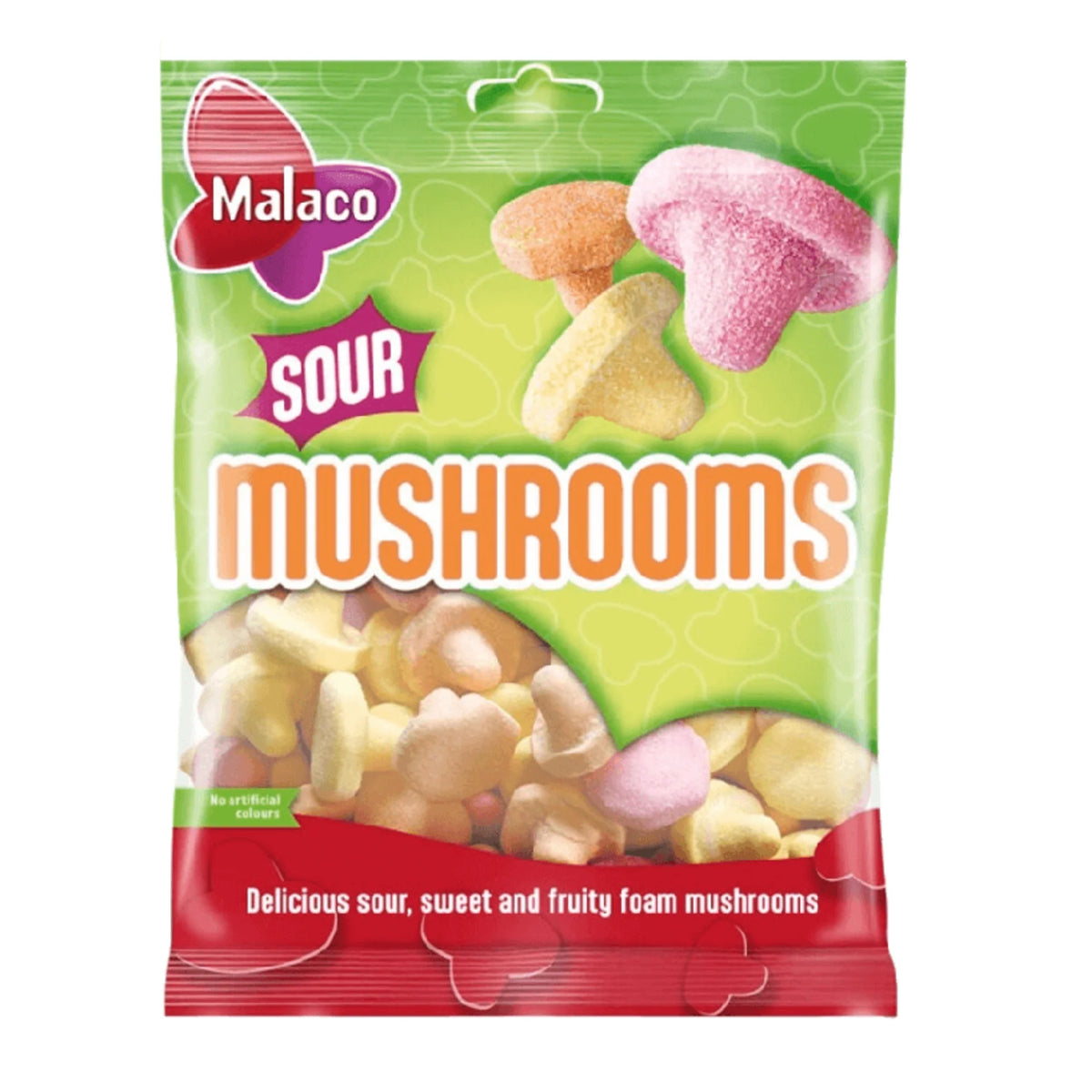 Malaco Sour Mushrooms Candy Bag